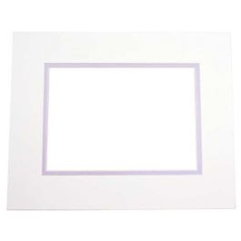 Mount Board Double thick Ivory/Silver 30.5x40.6cm with 19.4x29.5cm Window (10 pieces) [MD20109]