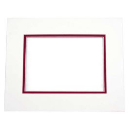 Mount Board Double thick Ivory/Terracotta 30.5x40.6cm with 19.4x29.5cm Window (10 pieces) [MD20103]