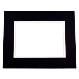 Mount Board Double thick Black/White 30.5x40.6cm with 19.4x29.5cm Window (10 pieces) [MD20160]