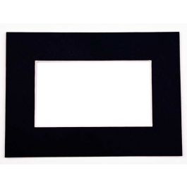 Mount Board Black 19.4x24.5cm Window - Outer size 27.9x35.6cm (10 pieces) [MS20045]