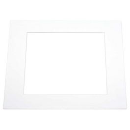 Mount Board bright White 19.4x24.5cm Window - Outer size 27.9x35.6cm (10 pieces) [MS20088]