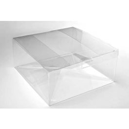 Plastic Gift Boxes 20.6x20.6x7.6cm Food Safe with Autolock Bottom (25 pieces) [PLB207]