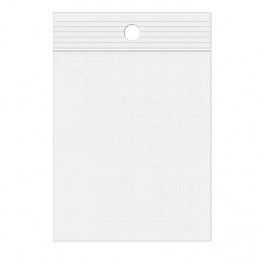 Grip Seal Bags with Hang hole 12.5x12.5cm Crystal Clear PP 75 micron (100 pieces) [Z3R55]