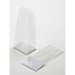 Block Bottom Bags Super Clear 7.6x3.2x21cm with paper insert (100 pieces) [FGPB14]
