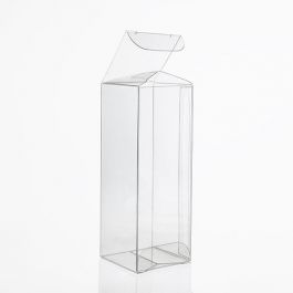 Plastic Gift Boxes 4.8x4.8x12.7cm Crystal Clear (50 pieces) [VB294]