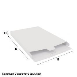 Shipping cartons 16x25x2,9cm White (100 pcs) [FP-VPD006]