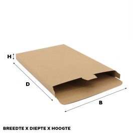 Shipping boxes 16x25x2,9cm Brown (100 pcs) [FP-VPD007]