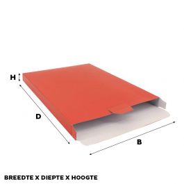 Shipping cartons 16x25x2,9cm Red (100 pcs) [FP-VPD009]