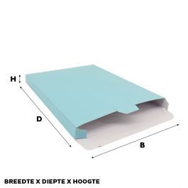 Shipping boxes 16x25x2,9cm Light blue (100 pcs) [FP-VPD010]
