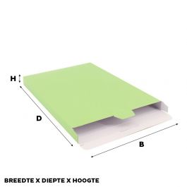 Shipping boxes 16x25x2,9cm Light Green (100 pcs) [FP-VPD011]