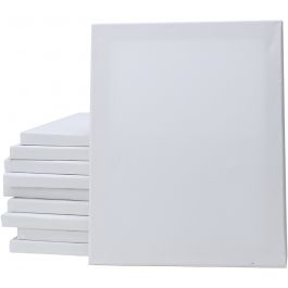 Canvas, D. 1,6 cm, size 40x50 cm, 280 g, white, 20 pc/ 1 pack [HOB-980375]