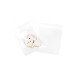 Plastic Bags 11.9x11.7cm Transparent Peel and Seal (100 pieces) [B44M]