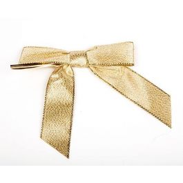 Bows pre-tied Metallic Gold 2.2cm (100 pieces) [BOW7MG]