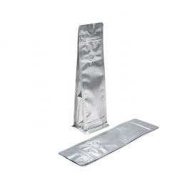 Blockbottom Coffee Bag Silver 7,9x6x26cm (50 Pieces) [BBC1S]