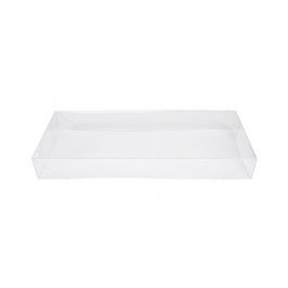 Lid Foldable and Crystal Clear 12,9x3,8x30,9 cm Clear (25 pieces) [BT12]