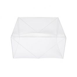 Lid Foldable and Crystal Clear 15,4x7,6x15,4 cm Clear (25 pieces) [BT14]