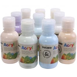 PRIMO luxury acrylic paint, pastel colours, 10x125 ml/ 1 pack [HOB-638394]