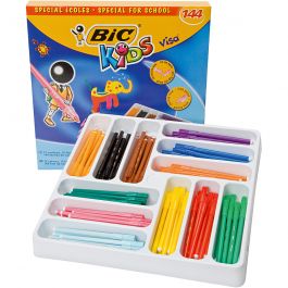 BIC Visa Fine Marker, line 0,7 mm, assorted colours, 12x12 pc, 144 pc/ 1 pack [HOB-393144]