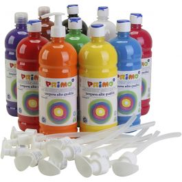 Tempera Paint Matte, matt, assorted colours, 10x1000 ml/ 1 pack [HOB-980648]