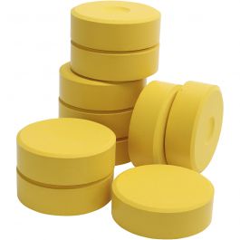 Watercolour, yellow, H: 19 mm, D 57 mm, 10 pc/ 1 pack [HOB-627214]