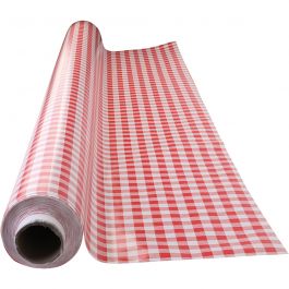Wax tablecloth, checks, W: 140 cm, red, white, 1 rm [HOB-8055920]