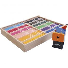 edu Jumbo Coloured Pencils, lead 6,25 mm, assorted colours, 12x12 pc/ 1 pack [HOB-406144]