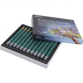 Watercolor Crayons, petrol (706), 12 pc/ 1 pack [HOB-427358]
