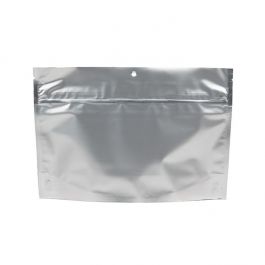 Child Resistant Pouch Bags Matte Silver 22,9x6,2x15,2cm (100 Pieces) [CRP96MS]