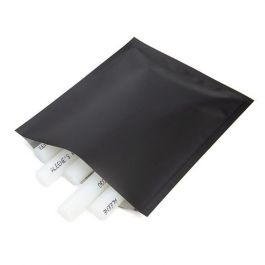 Plastic Bags Matt Black 3.8x15.2cm Tamper-proof Heat sealable (100 pieces) [CRB6B]
