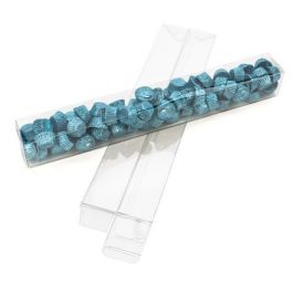 Plastic Gift Boxes 5.2x5.2x43.2cm Crystal Clear with Autolock Bottom (25 pieces) [FPLB350]