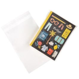 Plastic Bags 14.3x21cm Transparent Peel and Seal (100 pieces) [B58]