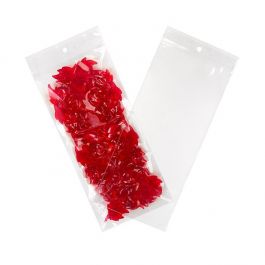 Grip Seal Bags with Hang hole 10x23cm Crystal Clear PP 100 micron (100 pieces) [Z4R49]