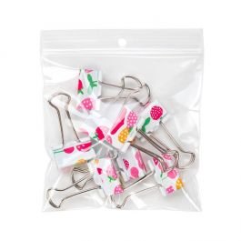 Grip Seal Bags with Hang hole 10x10cm Crystal Clear PP 50 micron (100 pieces) [ZR44]