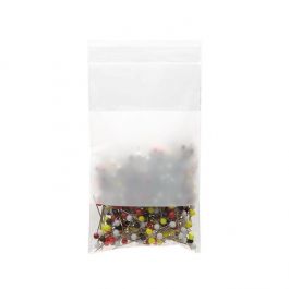 Grip Seal Bags 75x125mm with Write-on-Panel, PP 50 micron Super clear (100 pcs) [ZWC35]