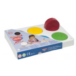Tempera paint pads in palette with 6 paint pads Assorted 6x Ø44x16mm in Blister (1 pc.) [COL-PB44TR6]