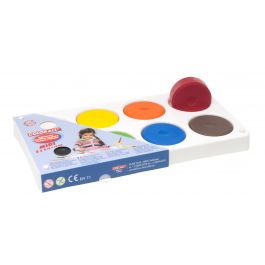Tempera paint pads in paint palette with 8 paint pads Assorted 8x Ø44x16mm in Blister (1 pc.) [COL-PB44TR8]