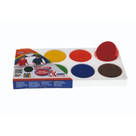 Tempera paint pads in paint palette with 8 paint pads Assorted 8x Ø55x19mm in Blister (1 pc.) [COL-PB55TR8]