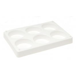 Paint palette empty for 6 x paint block Ø55 x 19 mm - 215x145mm in Box (1 pc.) [COL-PBTR6X55]