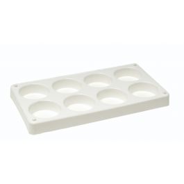 Paint palette empty for 8 x paint block Ø44 x 16 mm - 222x117mm in Box (1 pc.) [COL-PBTR8X44]
