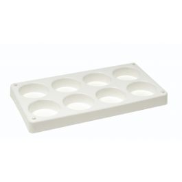 Paint palette empty for 8 x paint block Ø55 x 19mm - 280x145mm in Box (1 pc.) [COL-PBTR8X55]