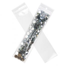 Grip Seal Bags with Hang hole 5x20.5cm Crystal Clear PP 75 micron (100 pieces) [Z3R28]