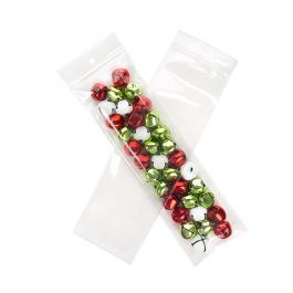 Grip Seal Bags with Hang hole 7.5x25.5cm Crystal Clear PP 100 micron (100 pieces) [Z4R310]
