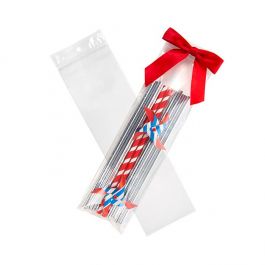 Grip Seal Bags with Hang hole 7.5x25.5cm Crystal Clear PP 50 micron (100 pieces) [ZR310]