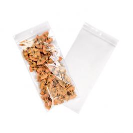 Grip Seal Bags with Hang hole 12.5x25.5cm Crystal Clear PP 50 micron (100 pieces) [ZR510]