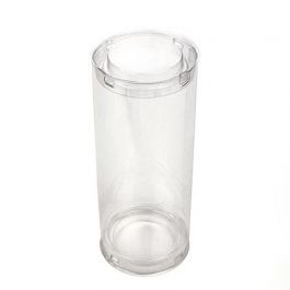 Plastic Tube round 6.4x6.4x15.4cm Crystal Clear (25 pieces) [CTRS26O]