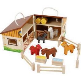 VIGA toy horse stable, size 24,5x16,5x15 cm, 1 pack [HOB-908591]