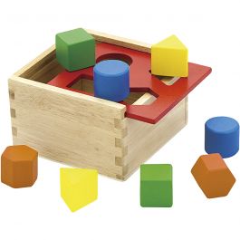 VIGA wooden shape sorter, size 13x13x8 cm, 1 pc [HOB-907773]