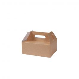 Cardboard handle box brown 21x17x9 cm  (100 pieces) [GB-DFC01705]