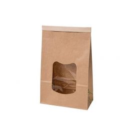 Bags Kraft brown with Closure 15.5x7x24.2 cm (400 pieces) [GB-DRE02790]