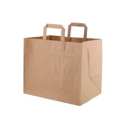 Recycled paper carrier bags 32x21x27 cm brown (250 pieces) [GB-DSE02307]